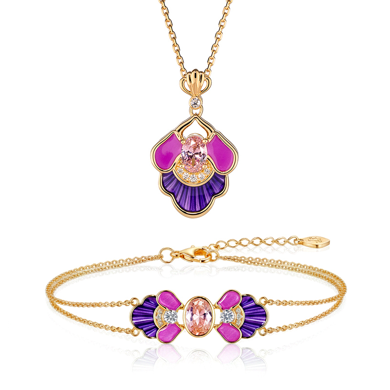 商品組合-廣袖唐韻組合1(項鍊+手鍊)