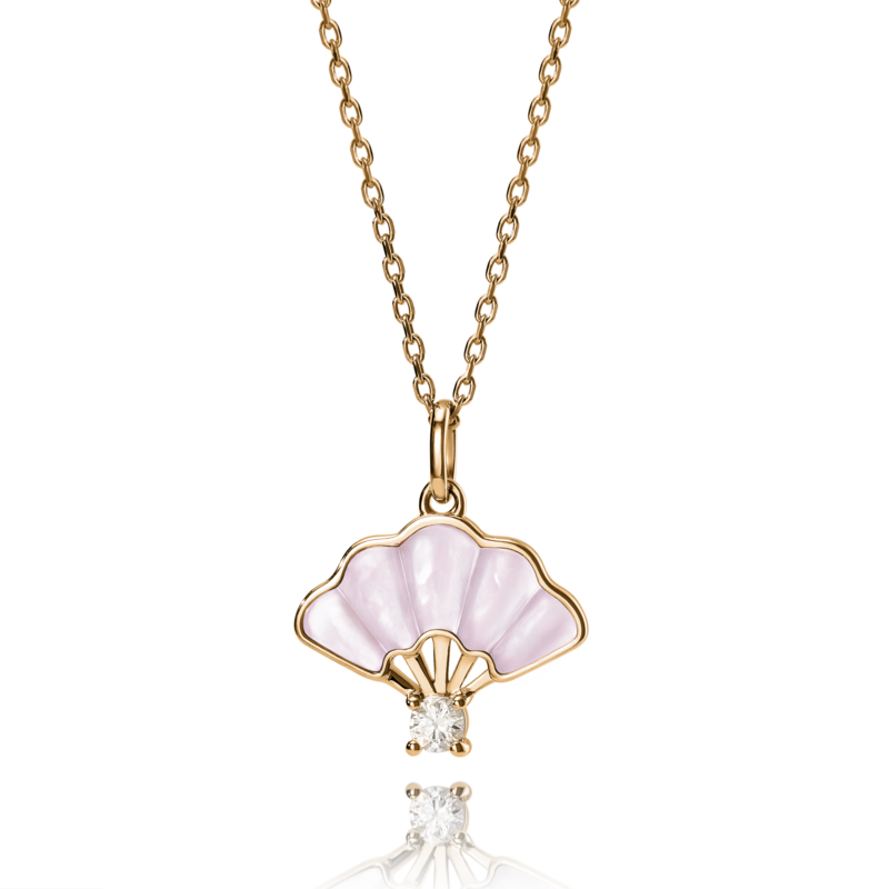 Content golden necklace