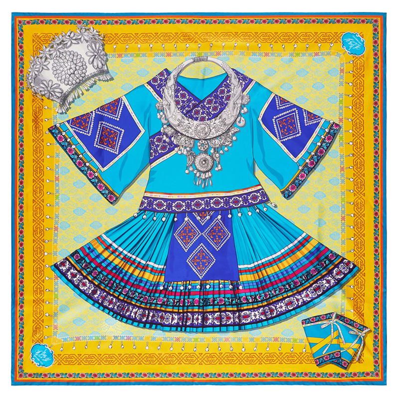 Content in a miao village scarf new