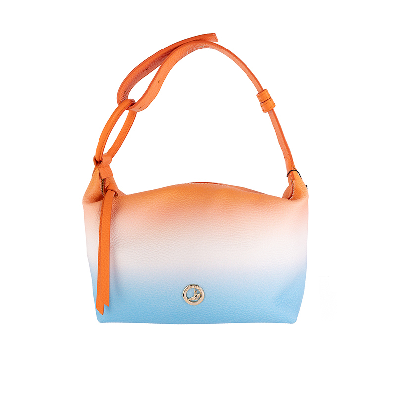 Content orange blue bags