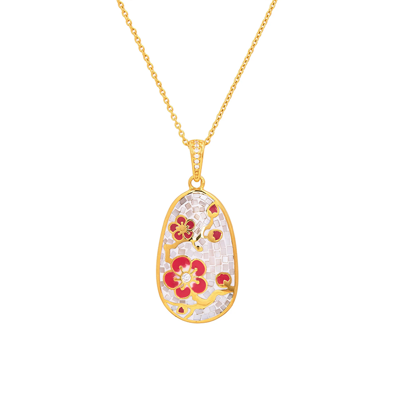 Content content necklace front