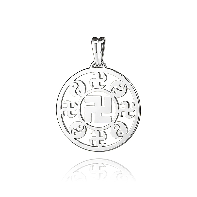 Content falun pendant 18kt white gold 22mm image 1 800x800