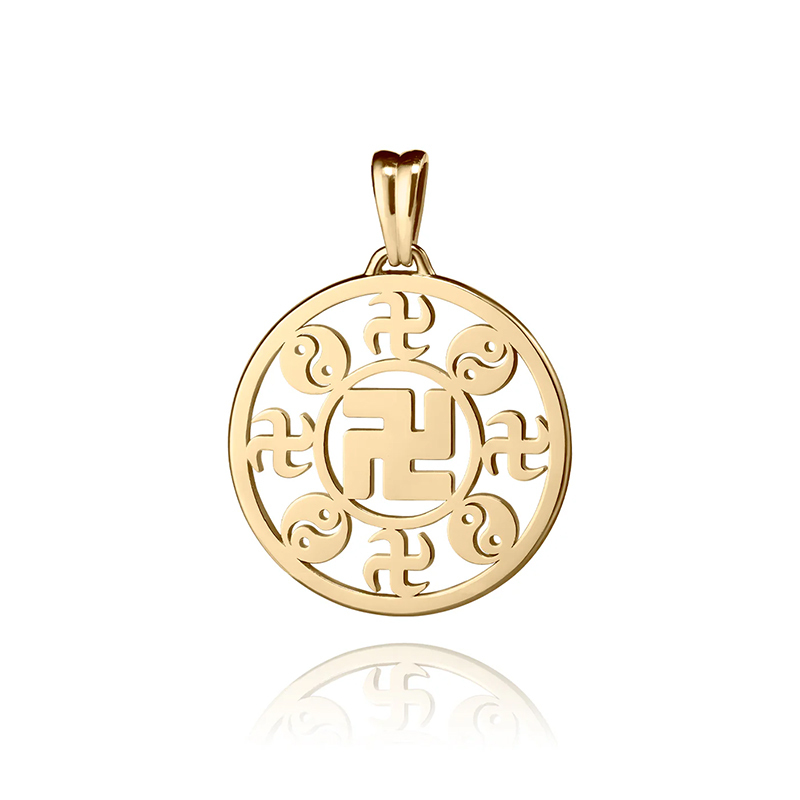 Content falun pendant 18kt yellow gold 22mm