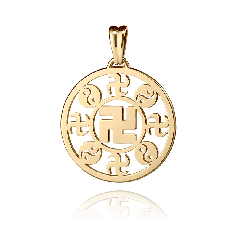 Content falun pendant 18kt yellow gold 25mm