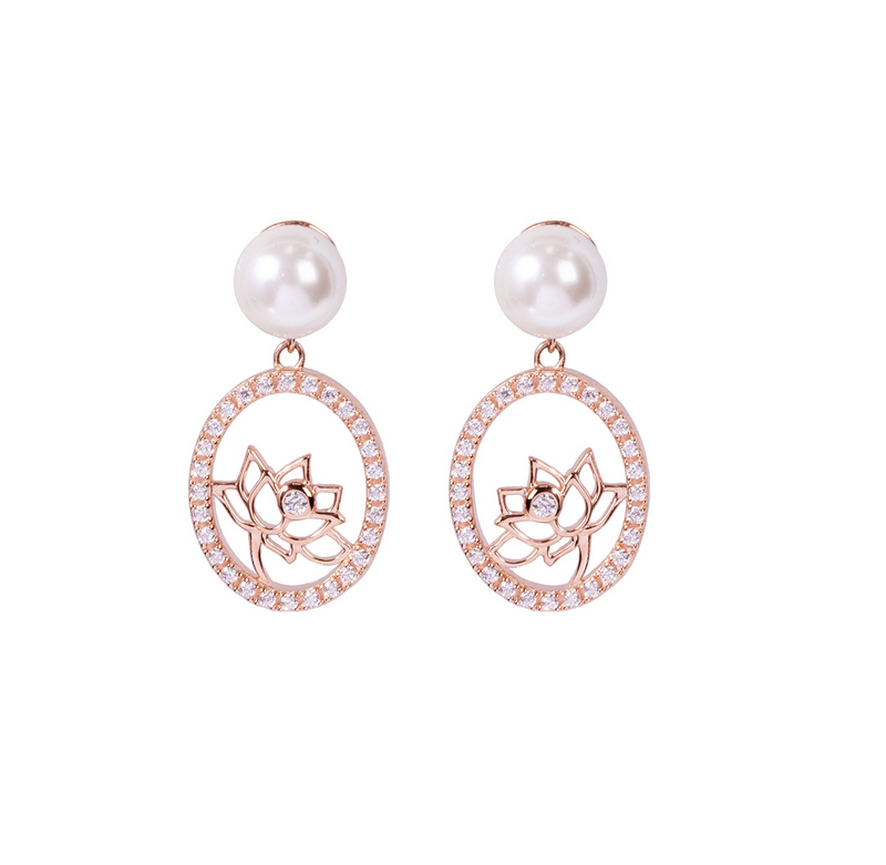 Content lotus fairies drop earrings rose gold01